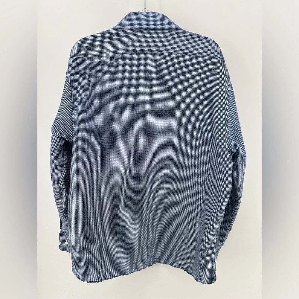 Society Of Threads Shirt Mens Size XL 17.5 Long Sleeve Button Up Contrast Collar